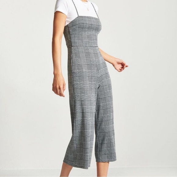 Forever 21 Pants - Forever 21 Glen Plaid jumpsuit size small